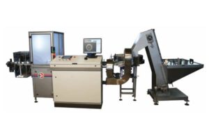 Cap assembly machine equipped with an integrated vision inspection system for automated quality control.