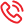 Red outline phone handset icon representing telephone contact or customer support.