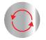 Circular arrows icon representing continuous operation, process optimization, and automated production workflows.