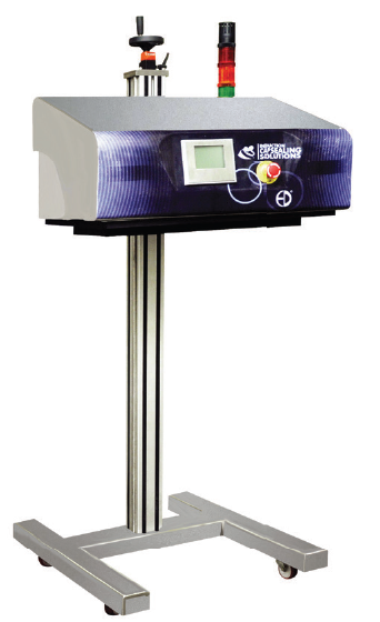 Sigma III Touch automatic induction sealing machine with touchscreen controls for continuous sealing of bottles and containers.