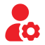 Customer support and technical service icon representing assistance, maintenance, and after-sales support.