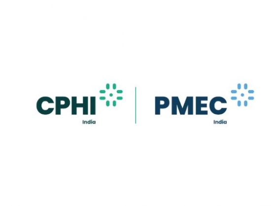 CPHI India and PMEC India event logos representing pharmaceutical manufacturing, packaging, and processing industry exhibitions.