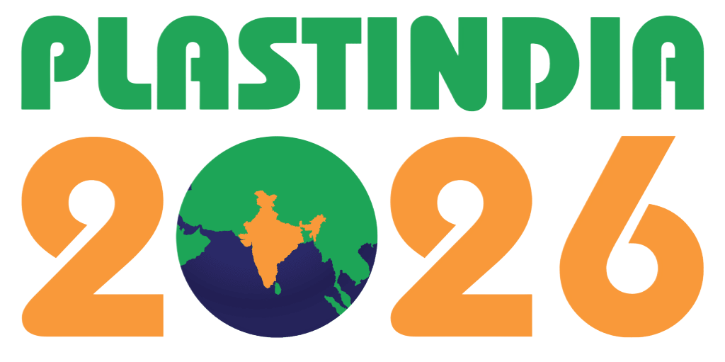 Plastindia 2026 logo featuring the map of India within the numbers 2026.